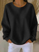 Damen Strickpullover mit Rundhalsausschnitt und Textur