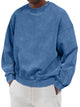 Herre sweatshirt med rund hals, lange ærmer og ribkanter