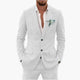Eric | Men's Linen Two Piece Suit Set with Button Blazer and Pants