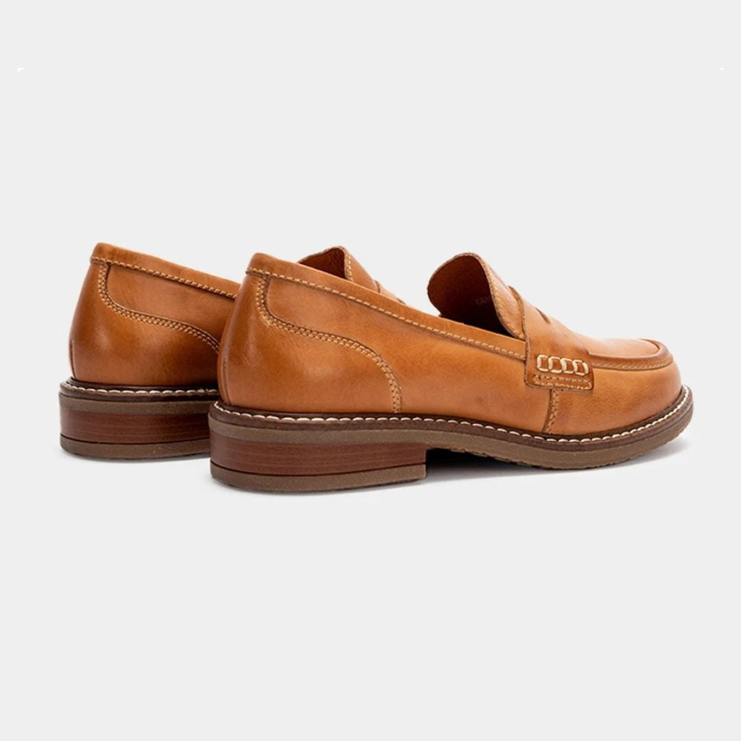 Herren Loafer mit Pennyriemen, runder Zehenpartie und flachem Absatz