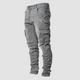 Herre jeans med slim pasform og store cargo-lommer