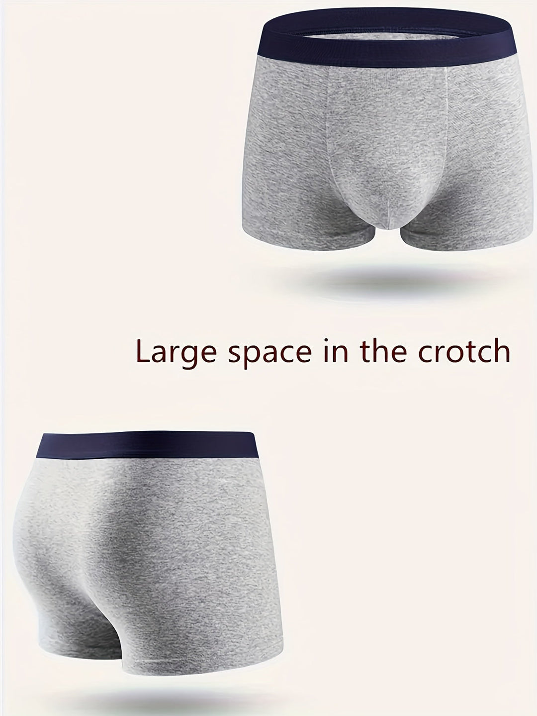Fire herre boxer shorts med bred linning og korte ben