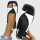 Womens Contrast Strap Flat Sandals