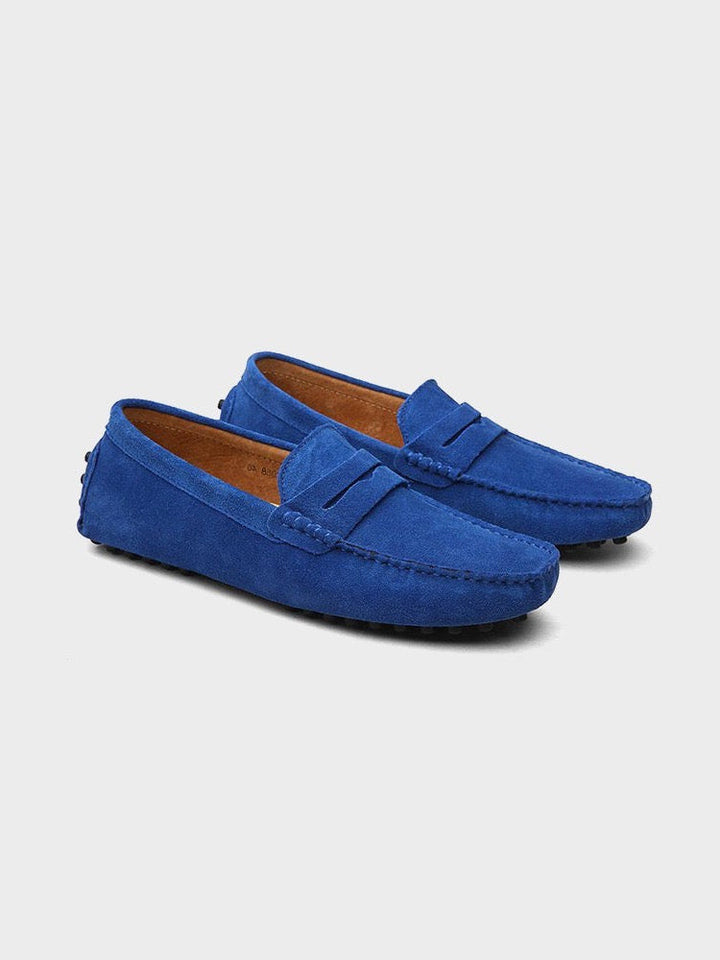 Penny loafers med mokkasynssøm og flad sål