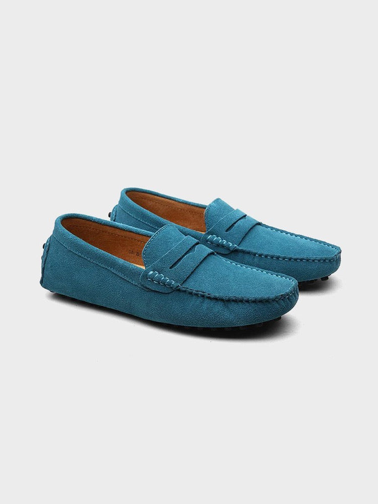 Penny loafers med mokkasynssøm og flad sål
