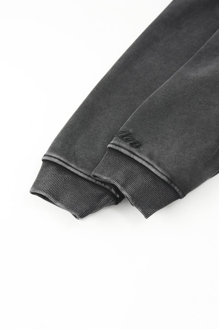 Herren Hoodie mit Reißverschluss und Kapuze in Schwarz