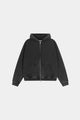 Herren Hoodie mit Reißverschluss und Kapuze in Schwarz