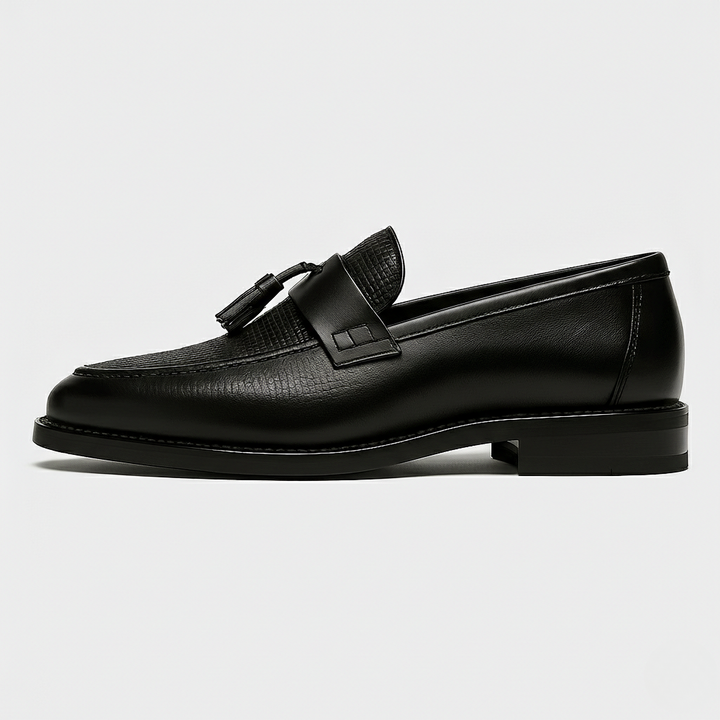 Herre loafers med tassels og mokkasinsøm