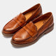 Herren Loafer mit Pennyriemen, runder Zehenpartie und flachem Absatz