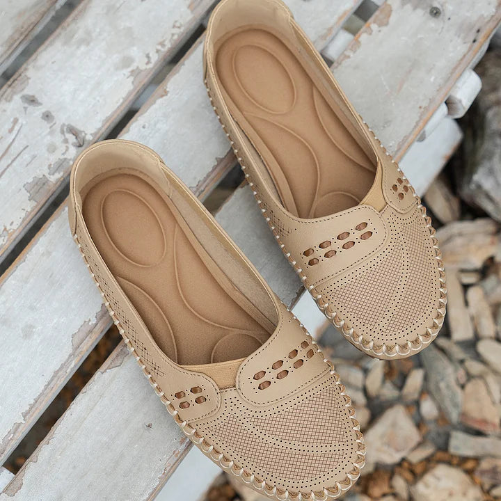 Women's Perforated Comfort Slip On Loafers