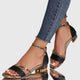 Womens Ankle Strap Block Heel Sandals