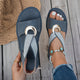 Flat Sandals With Metal Buckle