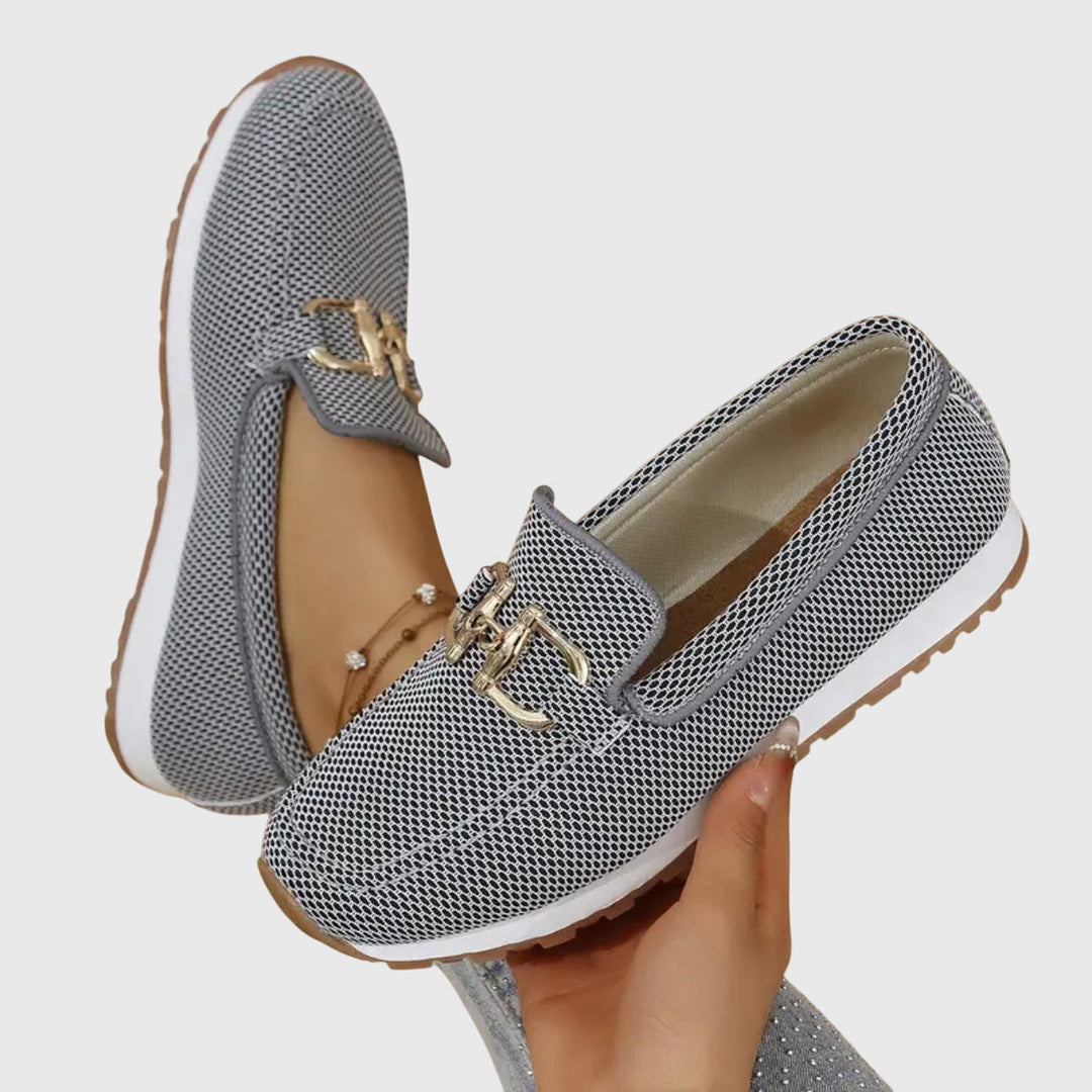 Women's Comfort Metal Accent Slip On Loafers