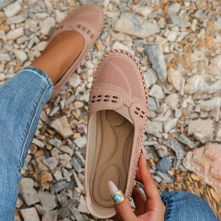 Women's Perforated Comfort Slip On Loafers