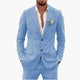 Eric | Men's Linen Two Piece Suit Set with Button Blazer and Pants