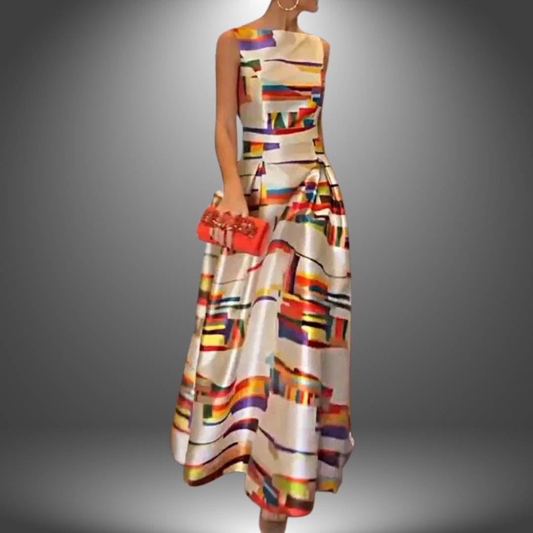 Women's Stylish Colorblock Maxi Dress