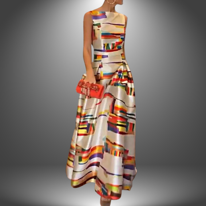 Women's Stylish Colorblock Maxi Dress