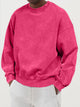 Herre sweatshirt med rund hals, lange ærmer og ribkanter