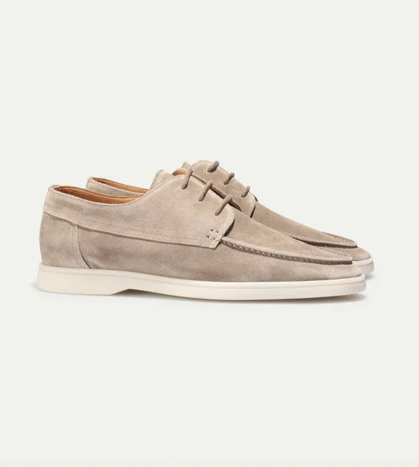 Herreloafers med snørebånd og rund tå