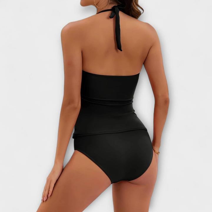 Women's Solid Halter Two-Piece Swimsuit