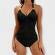 Women's Solid Halter Two-Piece Swimsuit