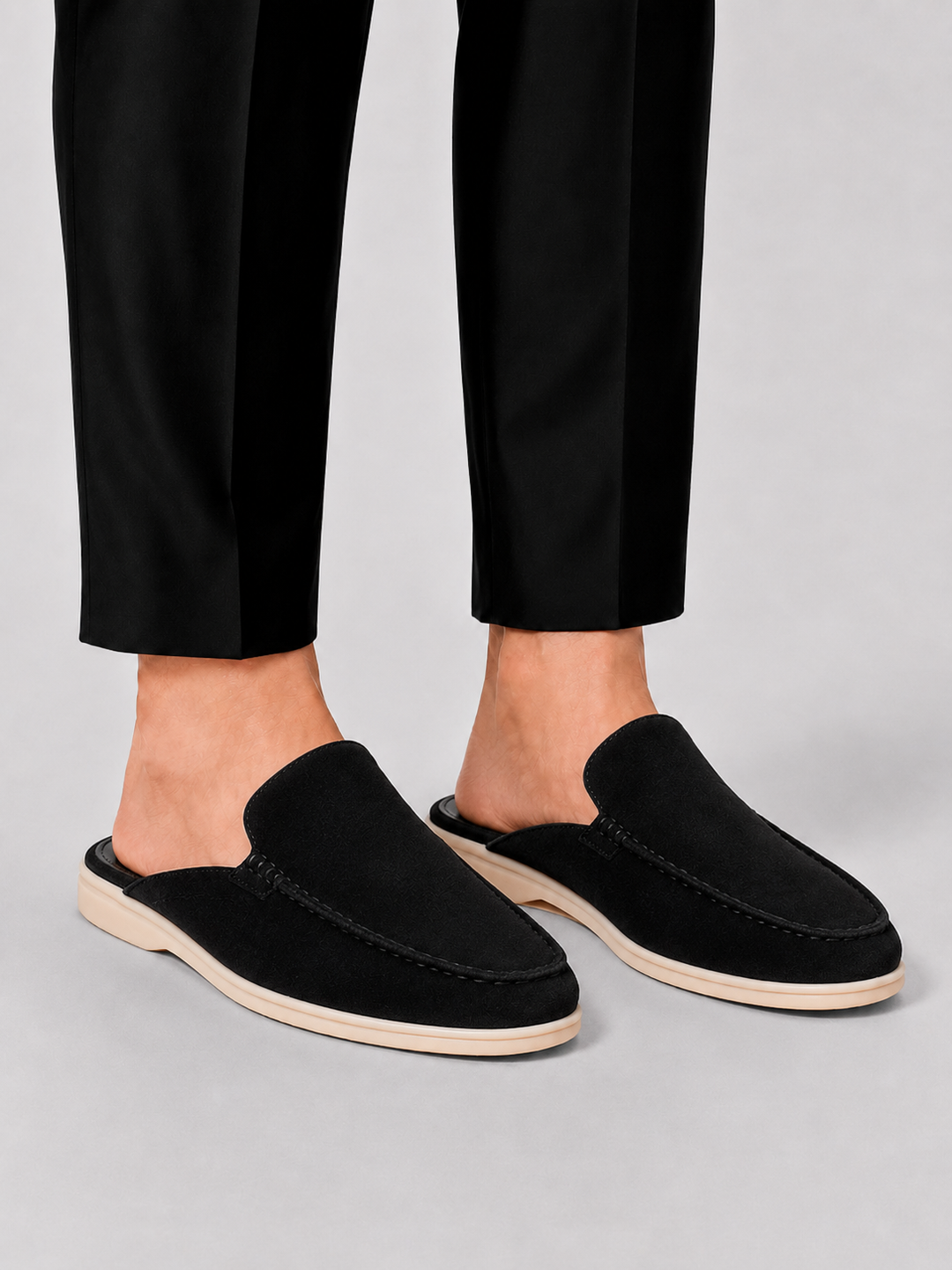 Men's Open-Heel Loafer Mules – Backless Slip-On Smart Casual