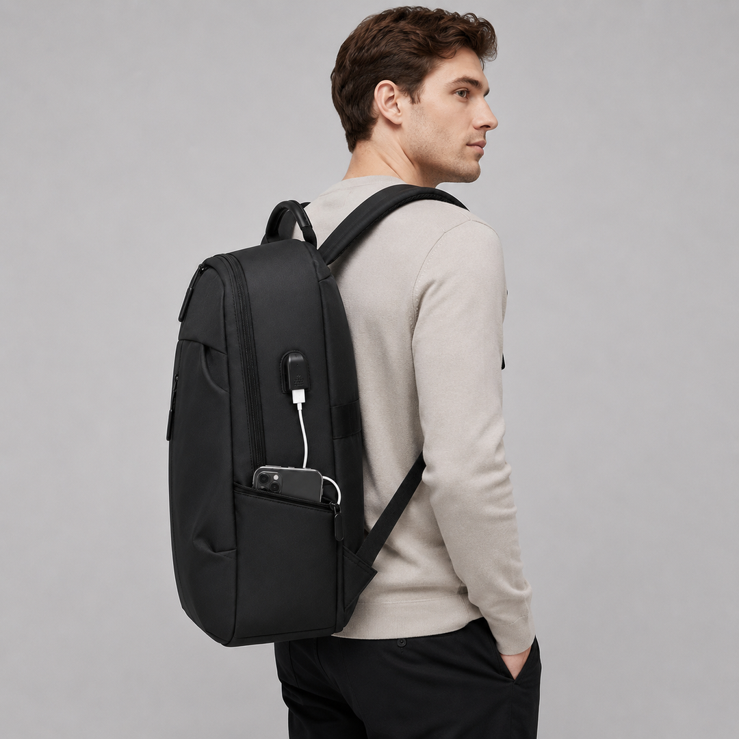 Men's Minimalist Backpack – Slim Laptop Daypack for Work and Commute – view 5