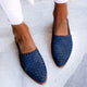 Slingback Flats til Dame med Flettet Overdel og Spids Tå