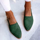 Slingback Flats til Dame med Flettet Overdel og Spids Tå