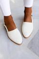Slingback Flats til Dame med Flettet Overdel og Spids Tå