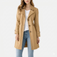 Dame trenchcoat med reverskrave og knapper