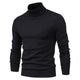 Herre rullekravesweater med lange ærmer og ribkanter