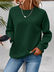 Damesweatshirt med rund hals og lange ærmer