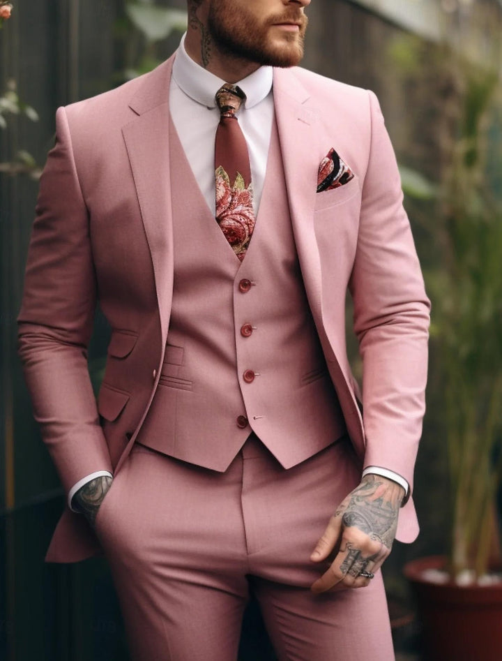 Bradley | Men's Tailored Three Piece Suit with Blazer, Vest and Slim Fit Trouser