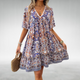 Women Summer Boho Paisley Mini Dress