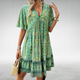 Women Summer Boho Paisley Mini Dress