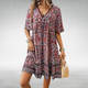 Women Summer Boho Paisley Mini Dress