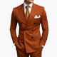 Brandon | Men's Double Breasted Suit Set with Notched Lapel and Trouser