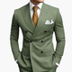 Brandon | Men's Double Breasted Suit Set with Notched Lapel and Trouser