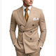 Brandon | Men's Double Breasted Suit Set with Notched Lapel and Trouser