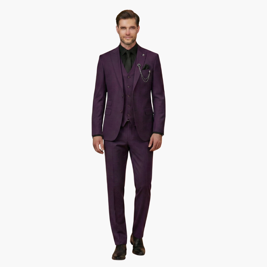 Caleb | Men's Slim Fit Three Piece Formal Suit