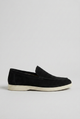 Herre loafers med rund tå, slip-on design og flad lys sål