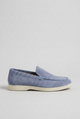 Herre loafers med rund tå, slip-on design og flad lys sål