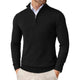 Herren Strickpullover mit halbem Reißverschluss und hohem Kragen