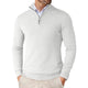 Herren Strickpullover mit halbem Reißverschluss und hohem Kragen
