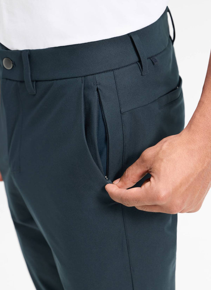 Herre golfbukser med lige ben og flere lommer