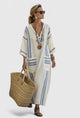 Womens V Neck Loose Maxi Dress