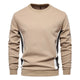 Herre sweatshirt med rund hals, lange ærmer og kontrastpaneler langs siderne