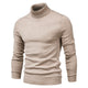 Herre rullekravesweater med lange ærmer og ribkanter