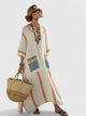 Womens V Neck Loose Maxi Dress